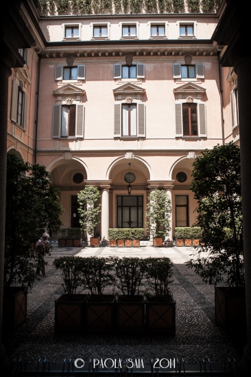 Milan "Cortili Aperti" - discovering private courtyards in Brera, Milan. Orsini Palace, Borgonuovo street, 11